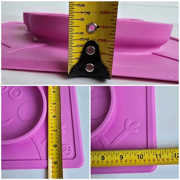 Peppa Pig Plate EZ PZ Pink Silicone Toddler Place Mat Bowl Cartoon Character - Picture 4 of 5